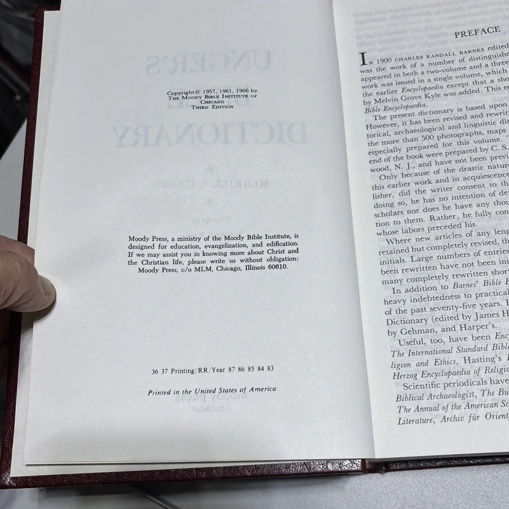 Unger's Bible Dictionary by Merrill F. Unger Hardcover 1966 Vintage